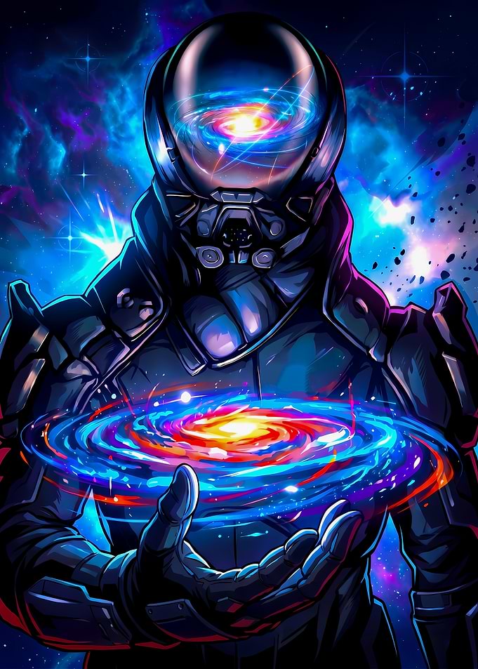 Astronaut And Galaxy Andromeda Effect