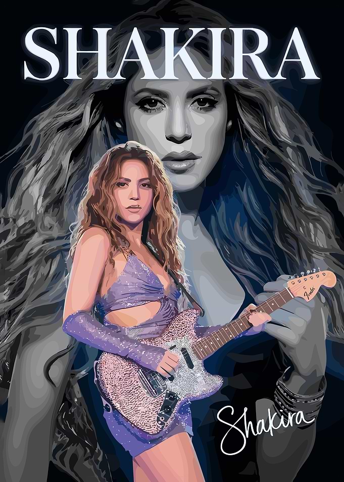 Shakira with Guitar