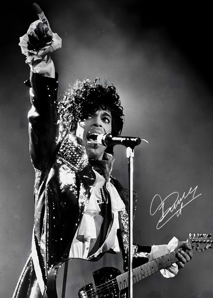 Prince Performing on Stage