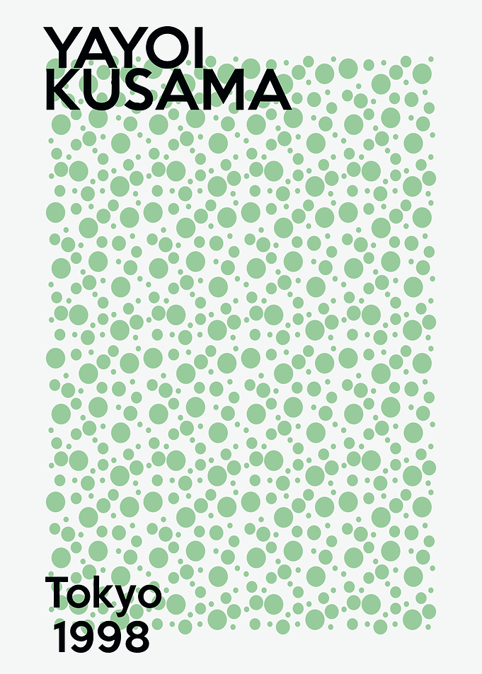 Yayoi Kusama Tokyo 1998 Poster