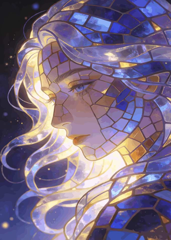 Mosaic Woman Portrait