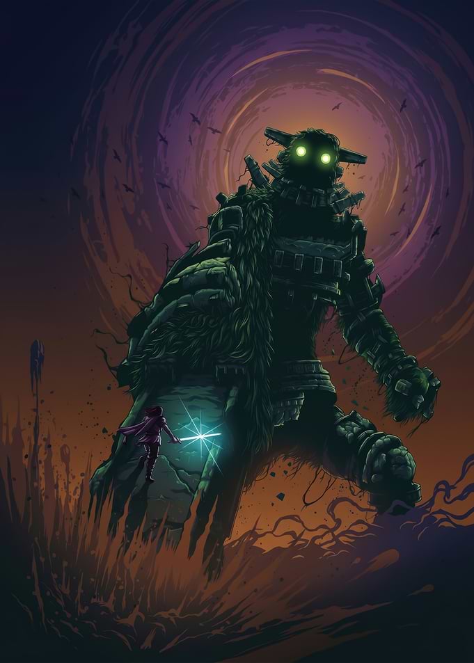 Heroic Battle Against Giant Colossus