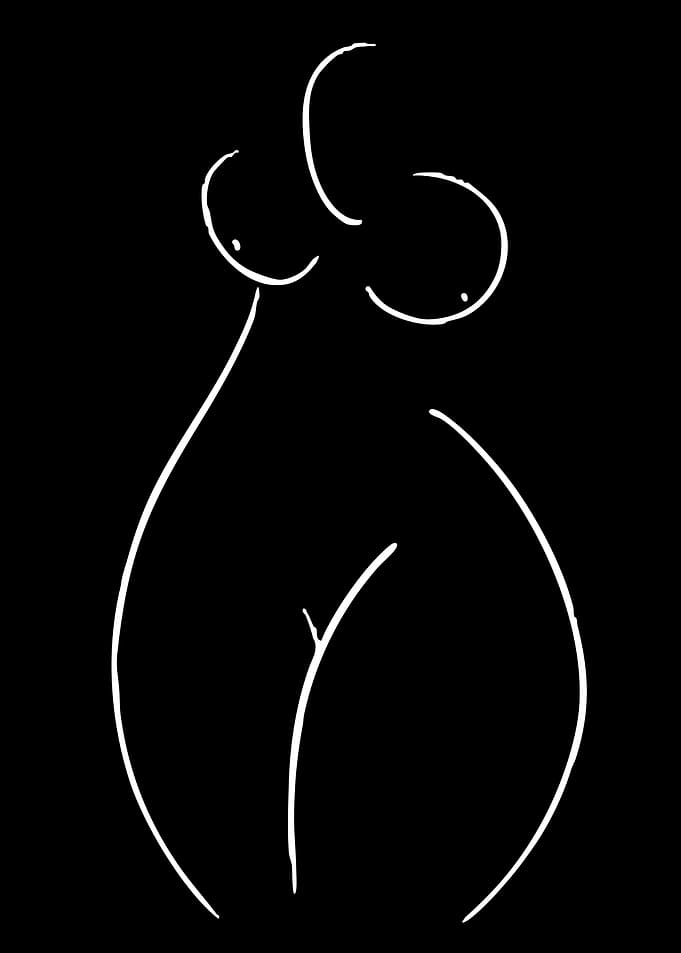 Minimalist Nude Line Art