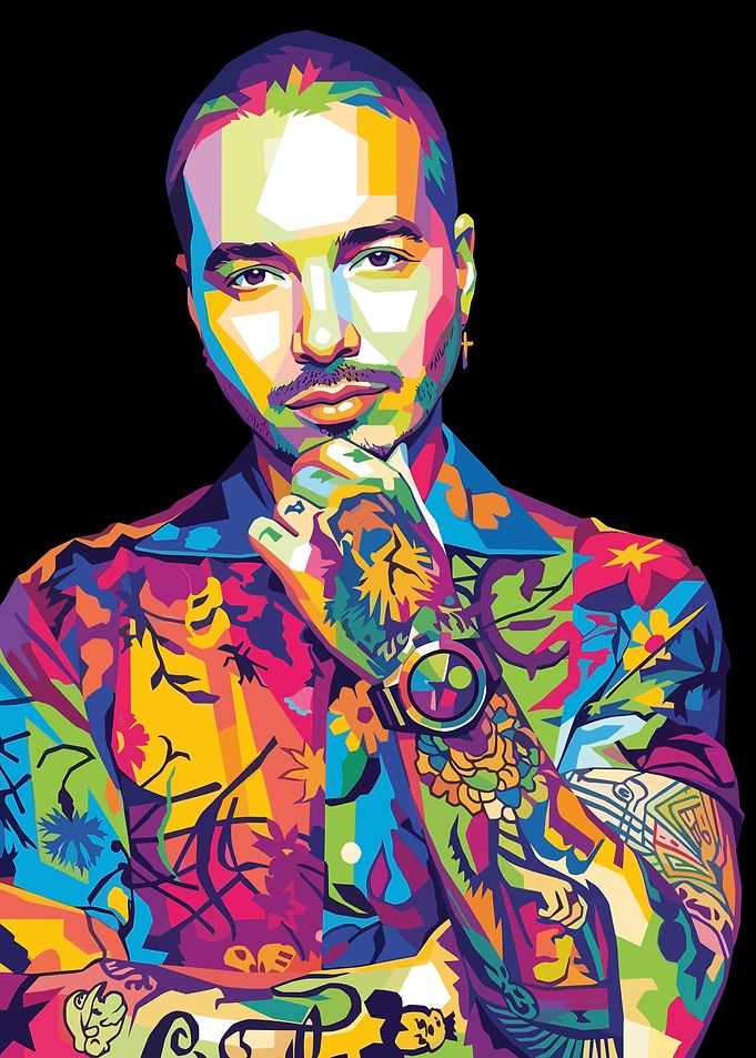 J Balvin Pop Art Portrait
