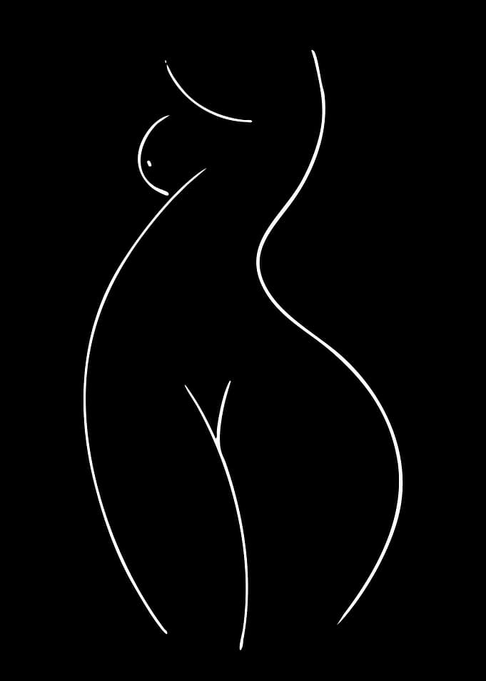 Minimalist Line Art of Female Form