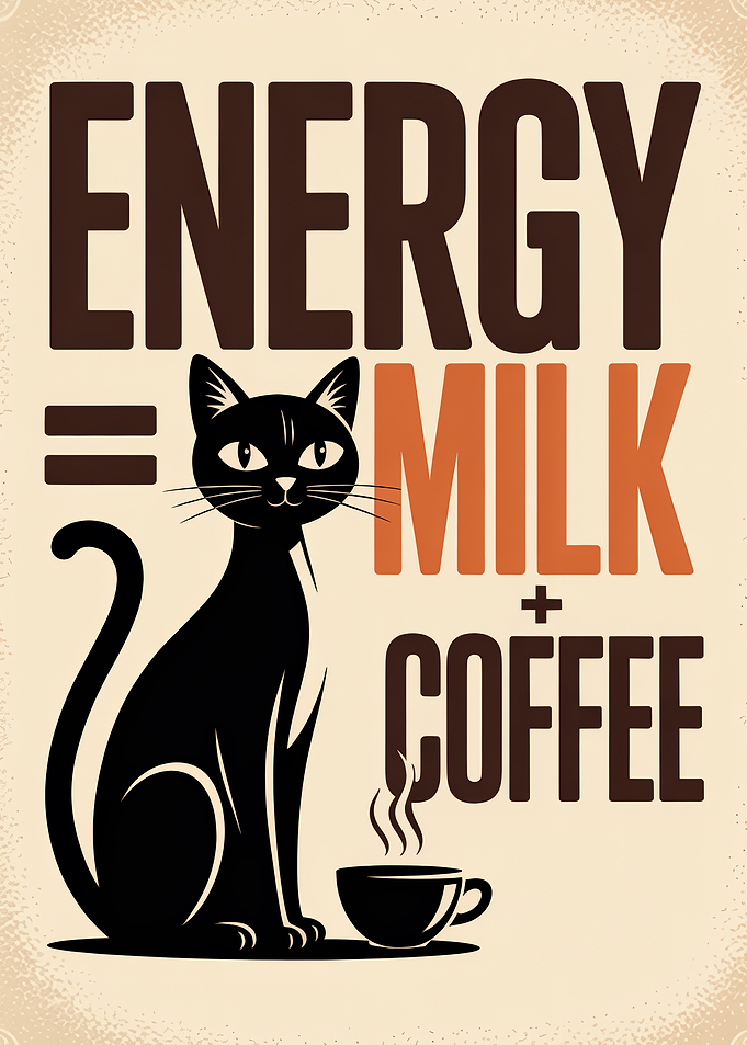Black Cat Energy Milk Coffee