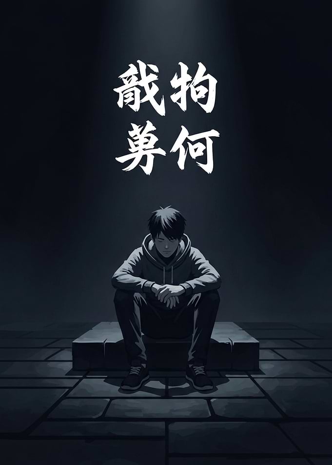 Man Sitting in Dramatic Lighting