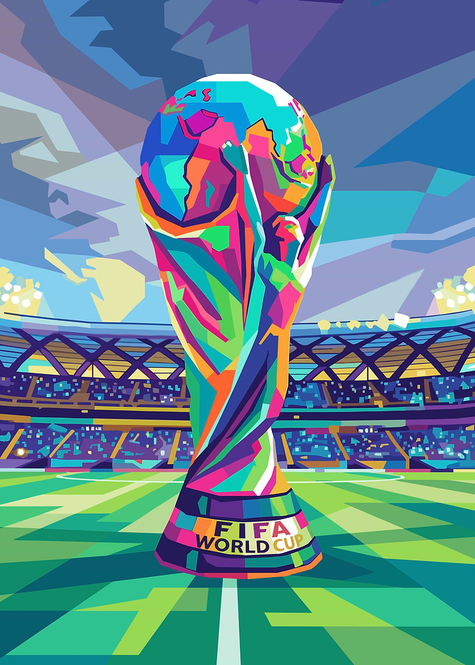 Colorful FIFA World Cup Trophy