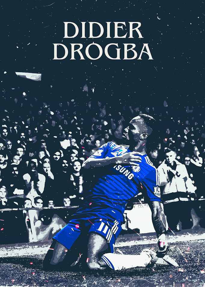 Didier Drogba Celebration Poster