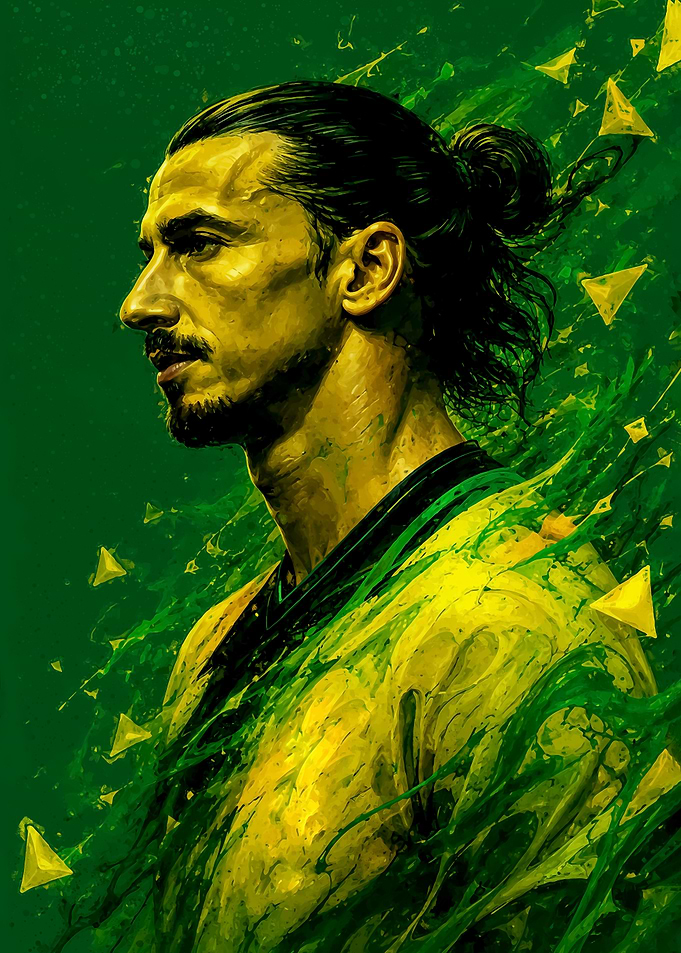 Zlatan Ibrahimović in Yellow and Green