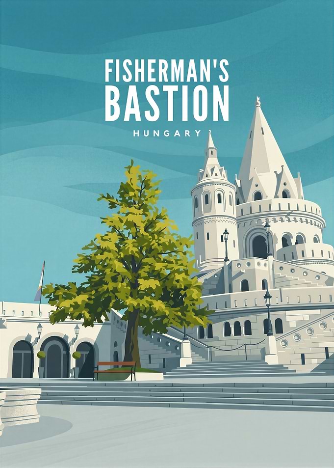 Fisherman's Bastion Hungary Poster