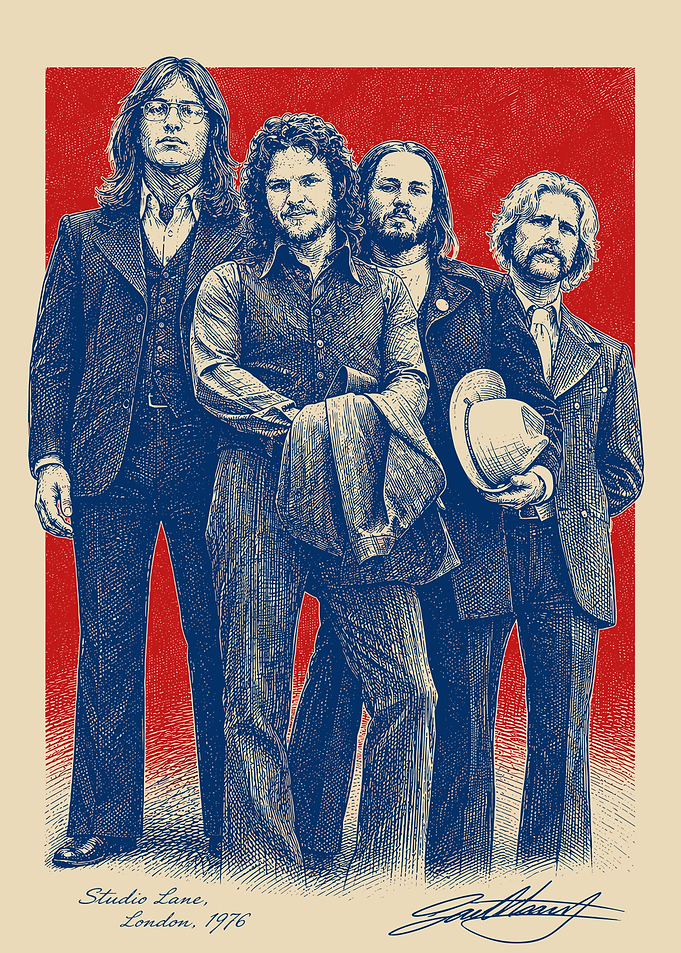 Studio Lane London 1976 Band Portrait