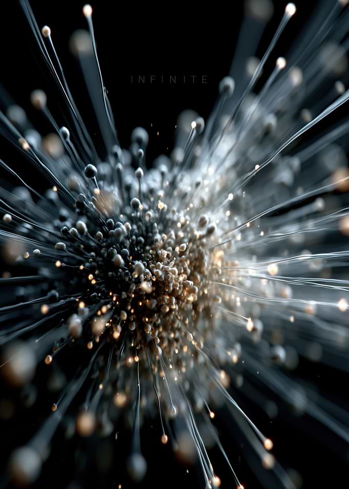 Abstract glowing particles