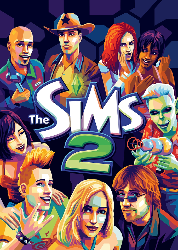 The Sims 2 Pop Art Poster