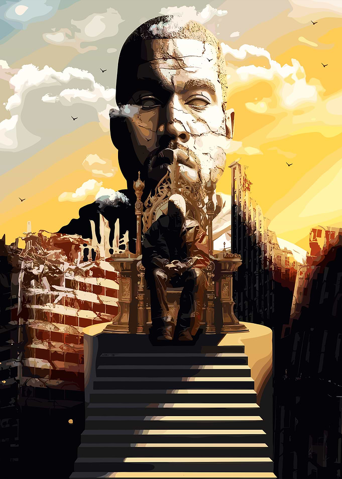 Kanye West Throne in Ruins