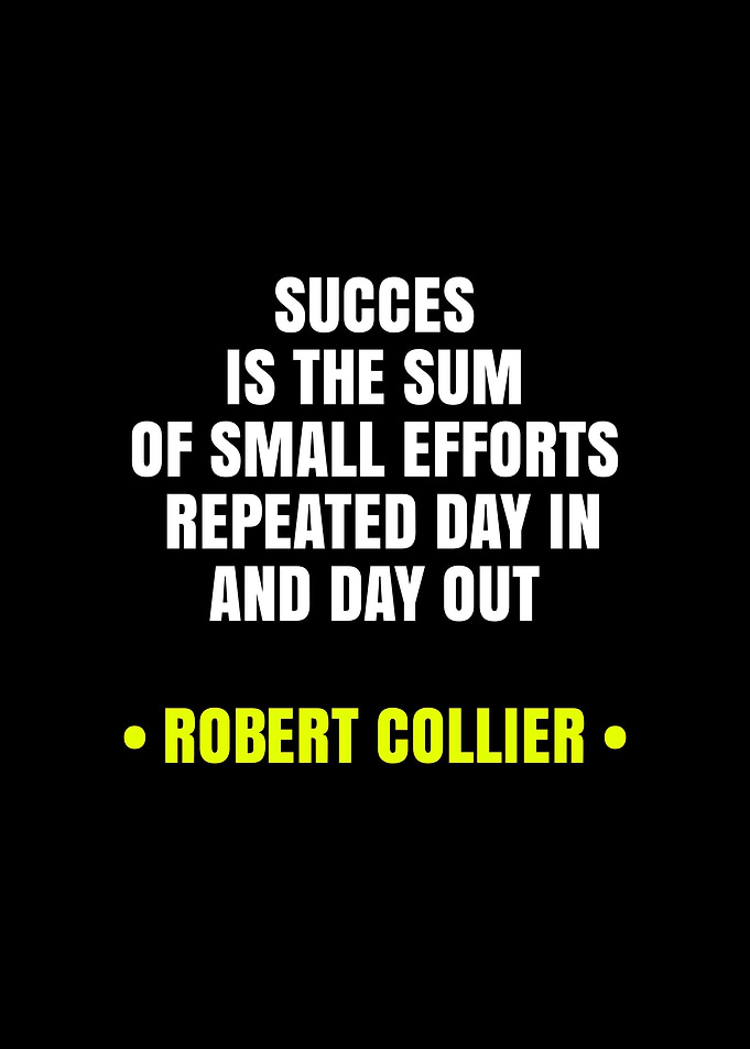 Success is the sum of small efforts quote