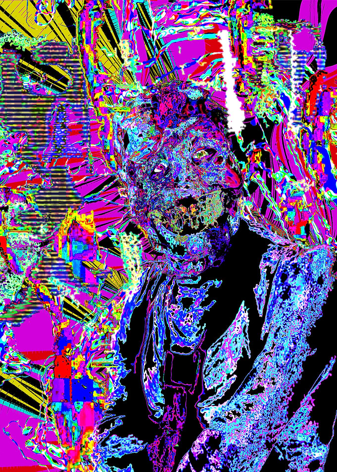 Distorted Portrait with Glitch Art Effects