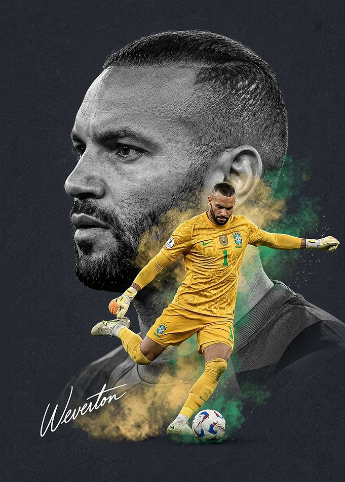 Weverton Brazil Goalkeeper Portrait