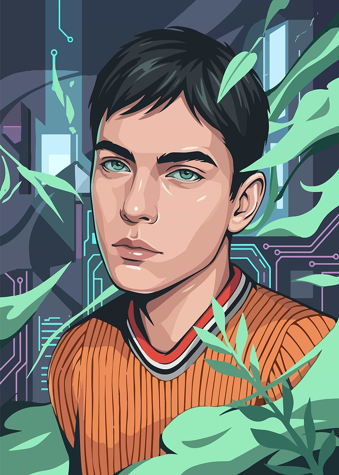 Young Man with Green Eyes