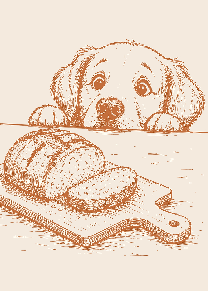 Golden Retriever Kitchen Wall Art – Farmhouse Bakery Decor