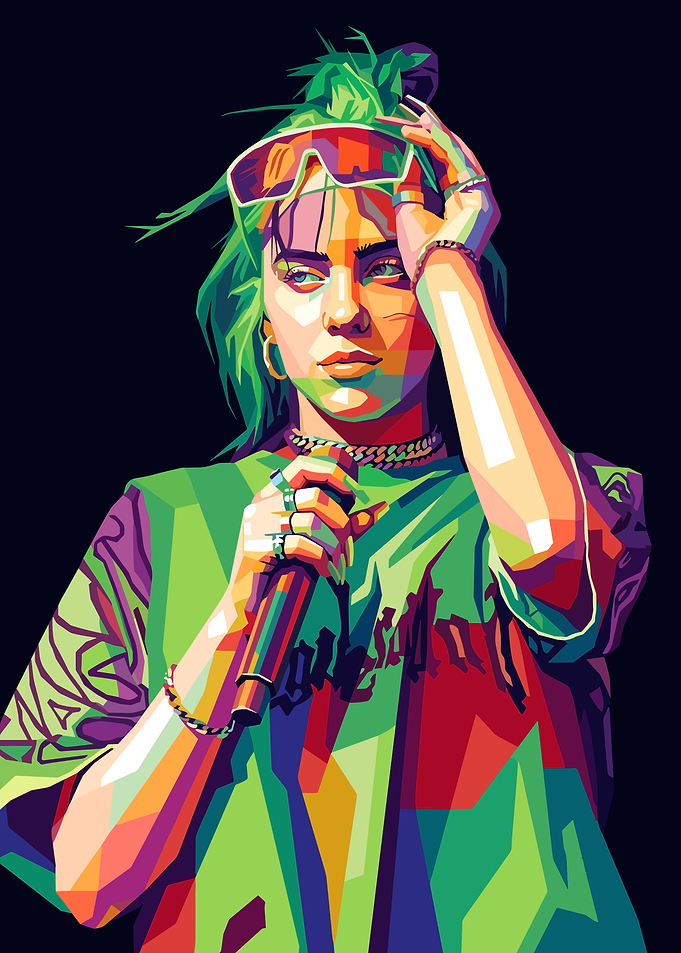 Billie Eilish Pop Art Portrait