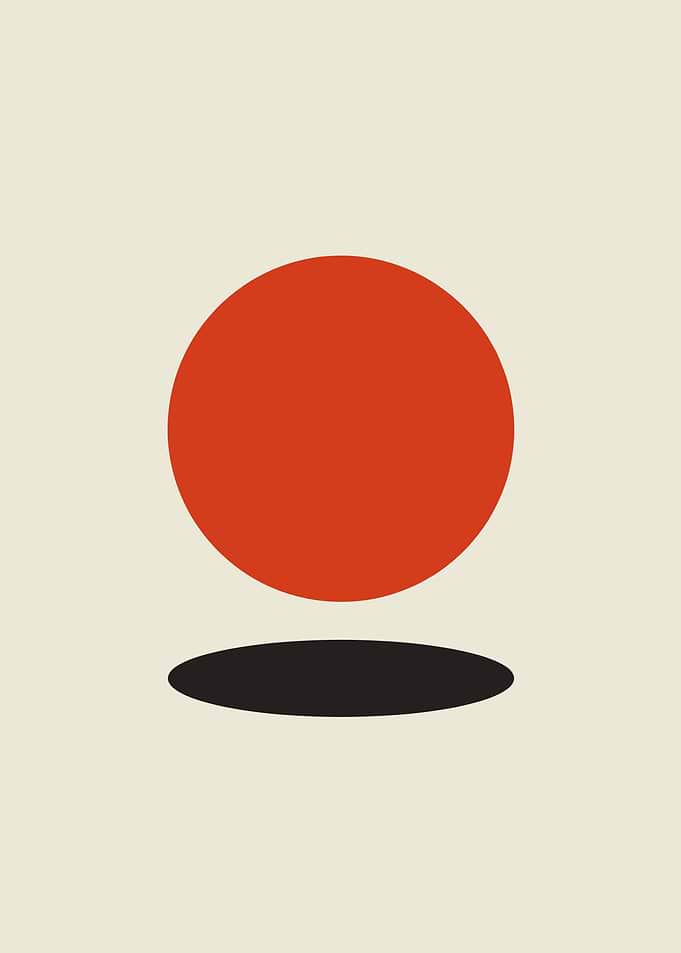 Red Circle with Shadow