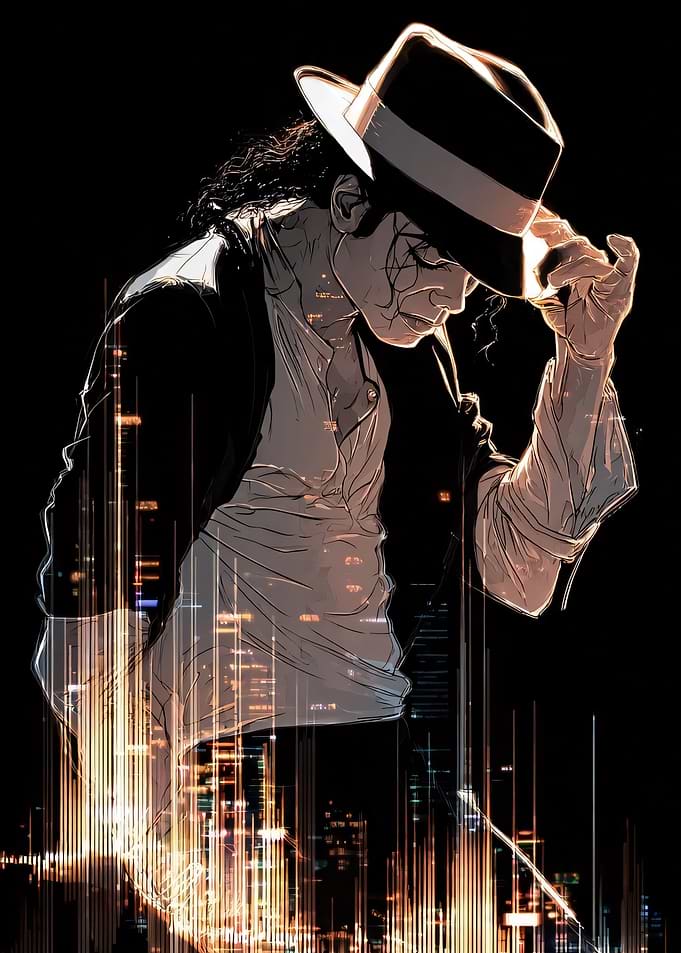Michael Jackson in a Cityscape
