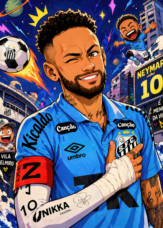 Neymar Jr. in Anime Style