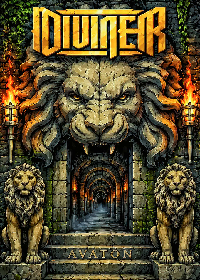 Fantasy Lion Gate with 'DIVINER AVATON'
