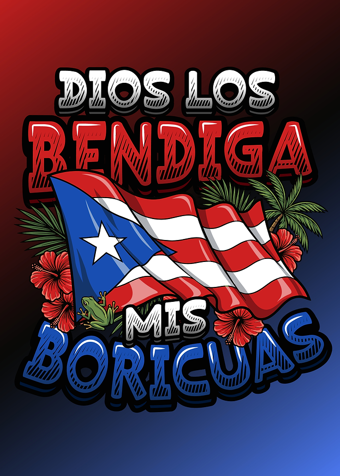 Puerto Rican Flag with Text