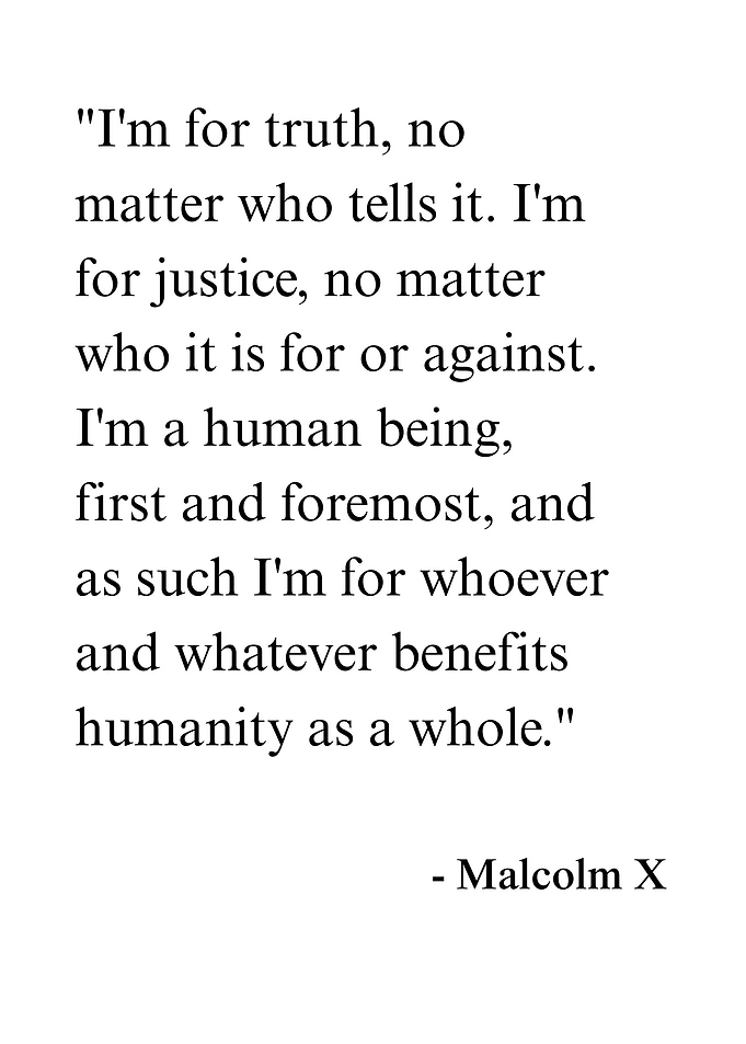 Malcolm X Quote on Truth and Justice