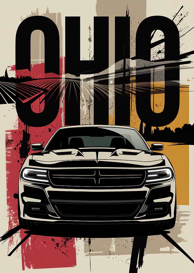 Ohio Car Poster