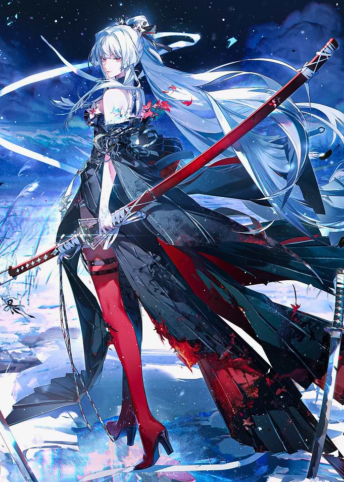 Samurai Woman with Katana