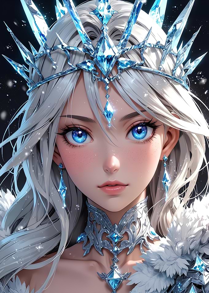 Ice Queen Anime Portrait
