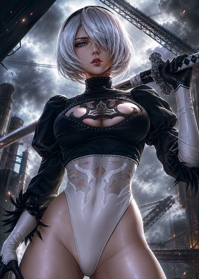 character with sword