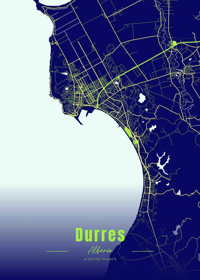 Durres Albania Map