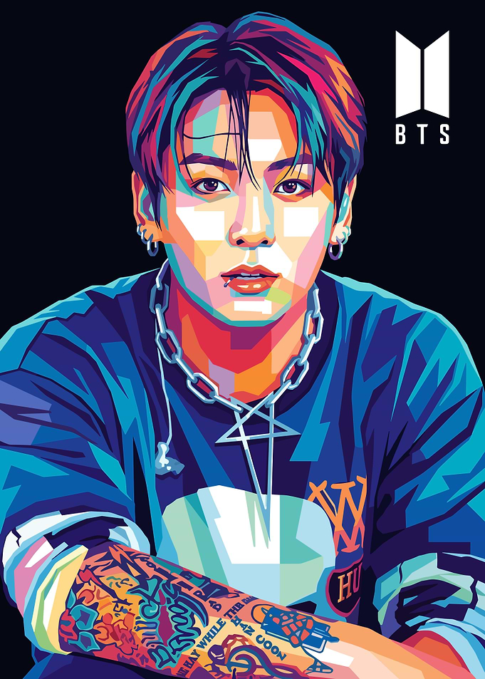 Jungkook WPAP Pop Art Portrait