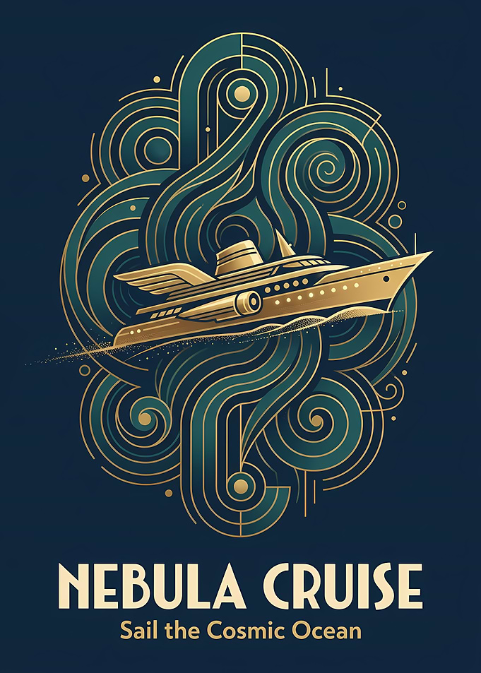 Cosmic Nebula Cruise Vintage Space Aesthetic