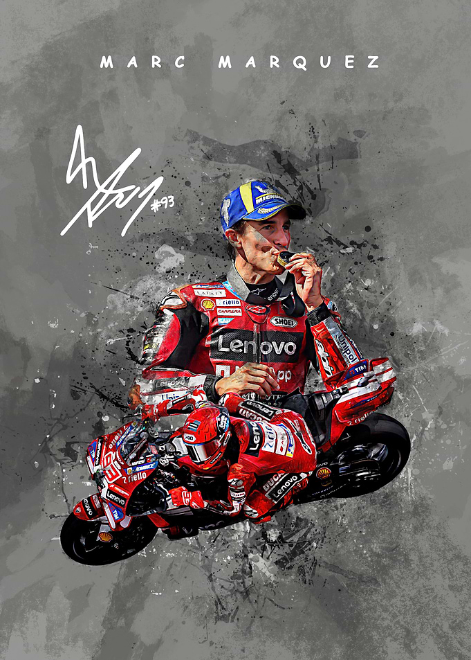 Marc Marquez on Ducati Motorcycle