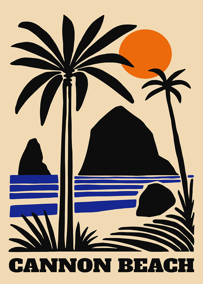 Cannon Beach Vintage Poster