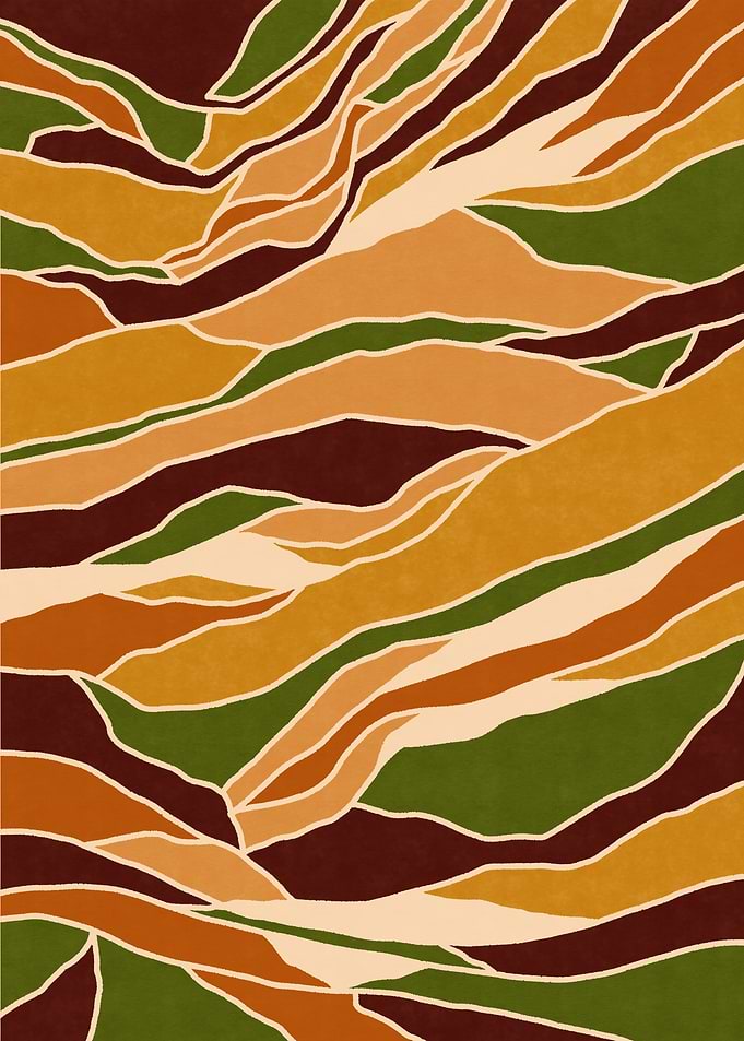 Abstract Wavy Landscape Pattern
