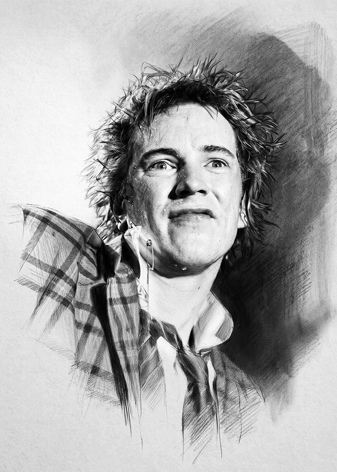 Pencil Sketch of John Lydon