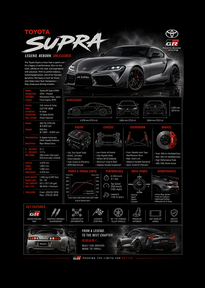 Toyota Supra GR Performance Specs