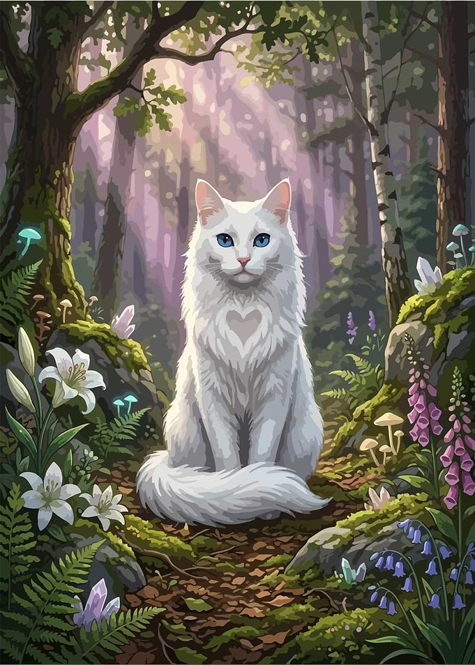 Aurora in a Magical Forest