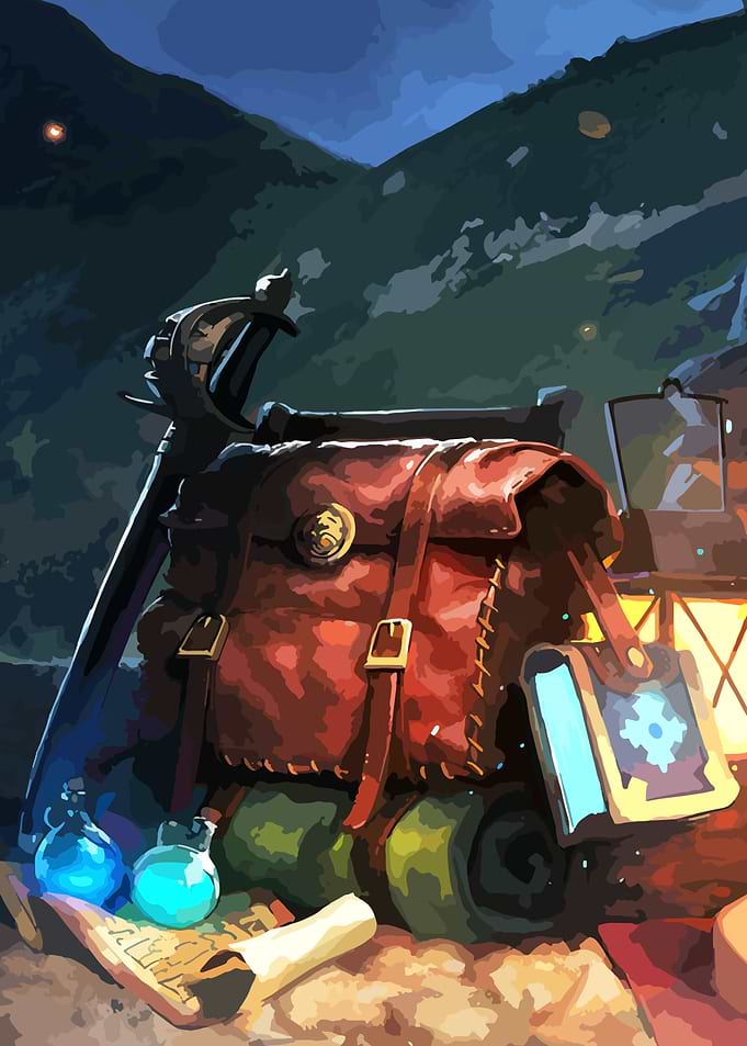 Adventurer's Backpack and Supplies