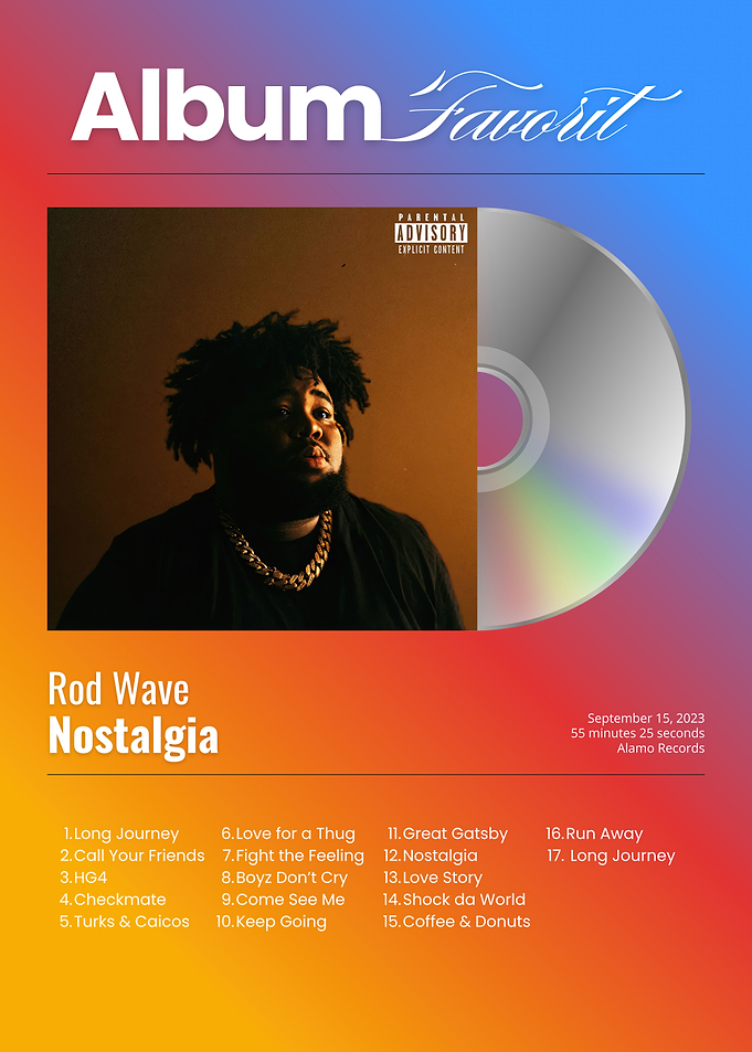 Rod Wave Nostalgia Album Cover