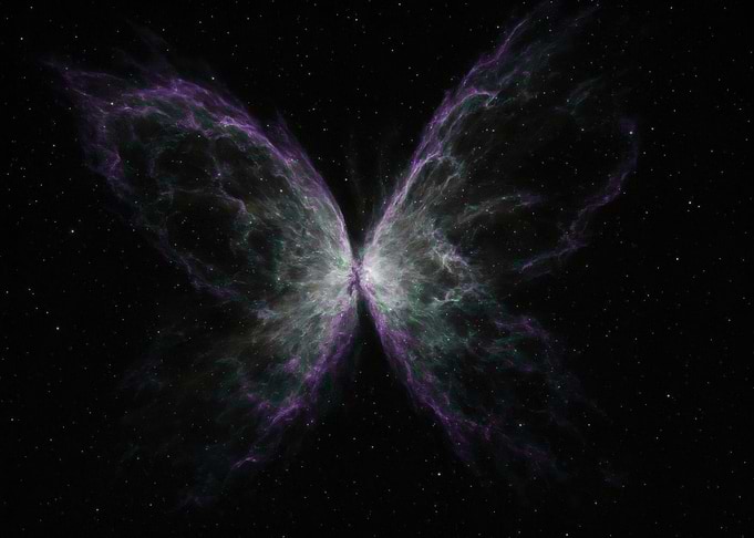 Butterfly Nebula NGC 6302 by Hubble – Space Metal Art Poster