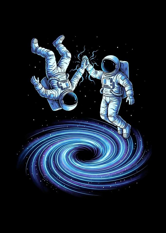 Astronauts High-Five Over Black Hole