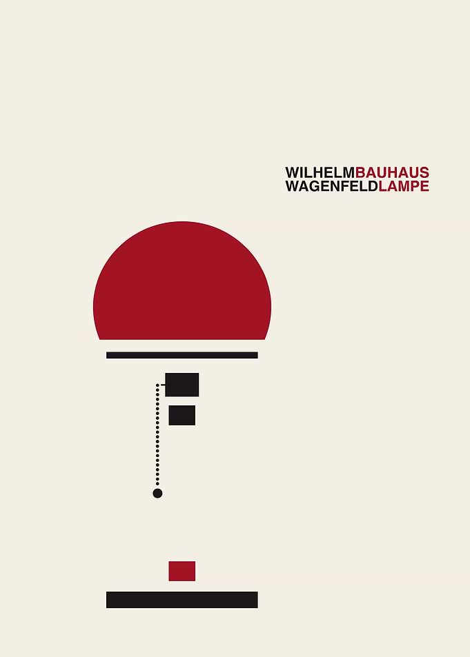 Bauhaus Wagenfeld Lamp Poster