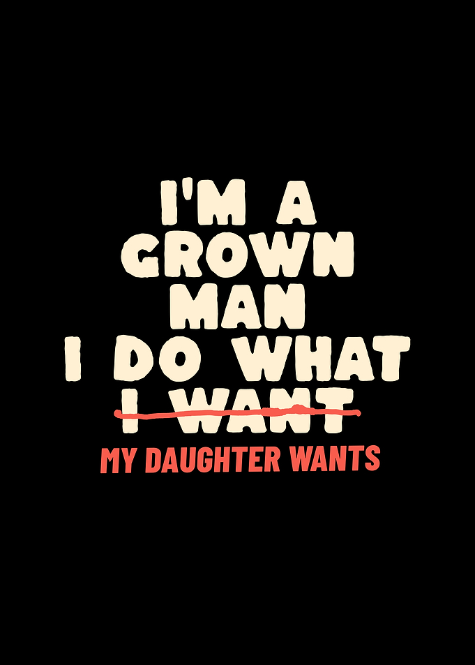 Funny Dad Daughter Text Art